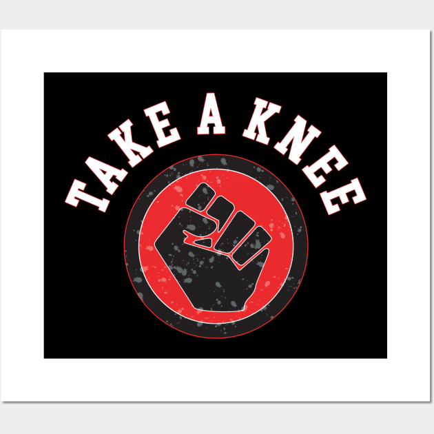 Take A Knee design Wall Art by mangobanana